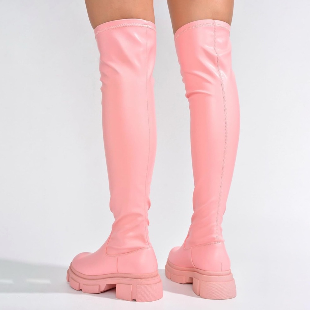 NWT Cape Robbin Pink Over-the-Knee Boots Sz 8 & 9 - Picture 3 of 8